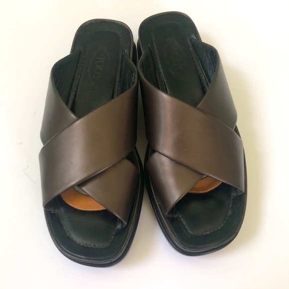 Tods Man\'s Brown Sandals size 8 main image 12